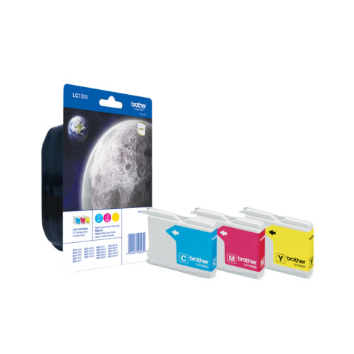 a88adf80a0c60b25b40f14a367d9a74014ccae0a Brother LC-1000RBWBP Ink cartridge multi pack C,M,Y, 3x400 pages 6.5ml Pack=3 for Brother DCP 130 C/MFC 5460