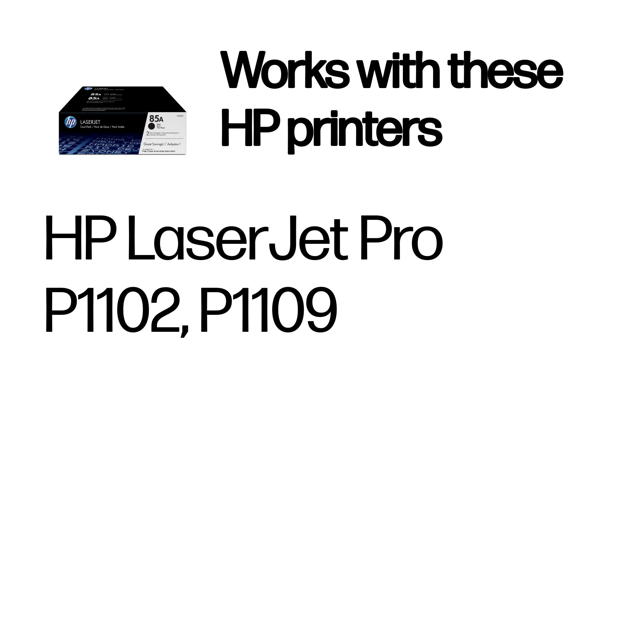 HP CE285AD/85A Toner cartridge black twin pack, 2x1.600 pages/5% Pack=2 for HP Pro P 1100
