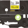 Brother TZE-FX621 DirectLabel black on yellow Laminat 9mm x 8m for Brother P-Touch TZ 3.5-18mm/6-12mm/6-18mm/6-24mm/6-36mm