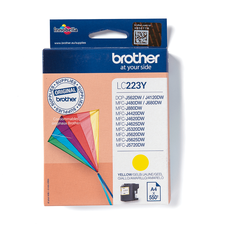 abfda3e661235fa766aa4c0ea75a5a7aeed50178 Brother LC-223Y Ink cartridge yellow, 550 pages ISO/IEC 24711 5.9ml for Brother DCP-J 562/MFC-J 4420/MFC-J 5320