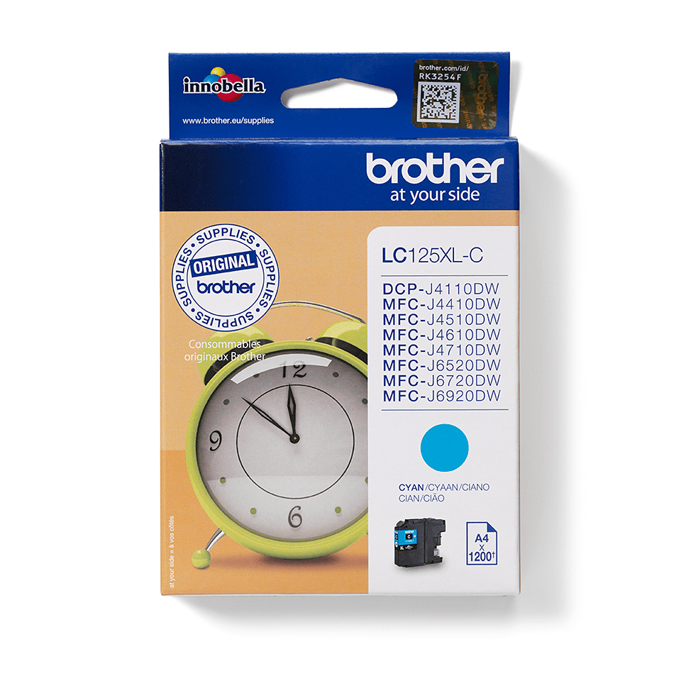Brother LC-125XLC Ink cartridge cyan, 1.200 pages ISO/IEC 24711 8ml for Brother MFC-J 4510/6920