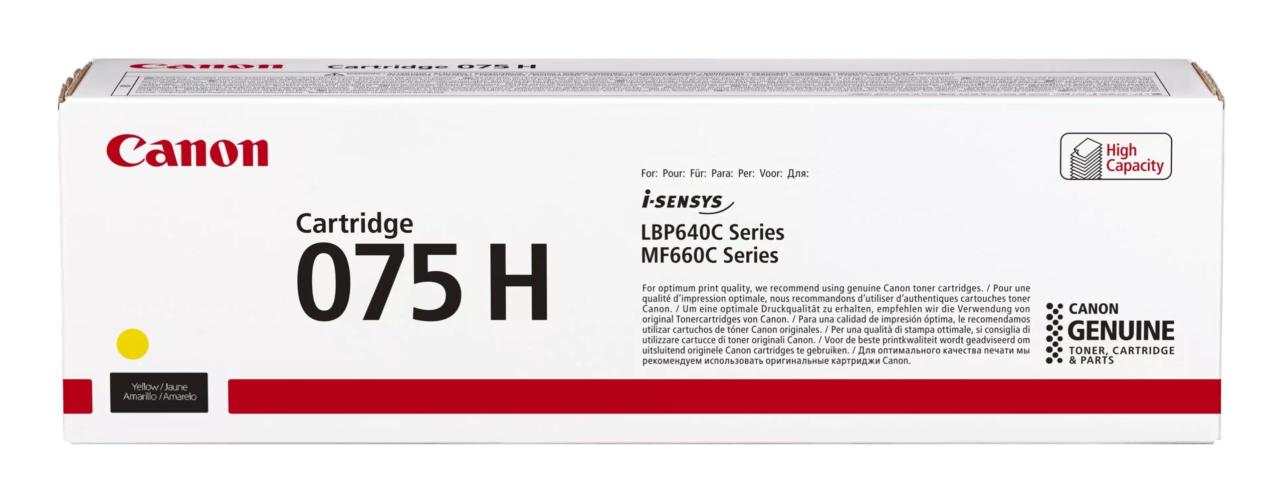 Canon 6366C002/075H Toner cartridge yellow high-capacity, 2.500 pages ISO/IEC 19752 for Canon i-SENSYS LBP-640