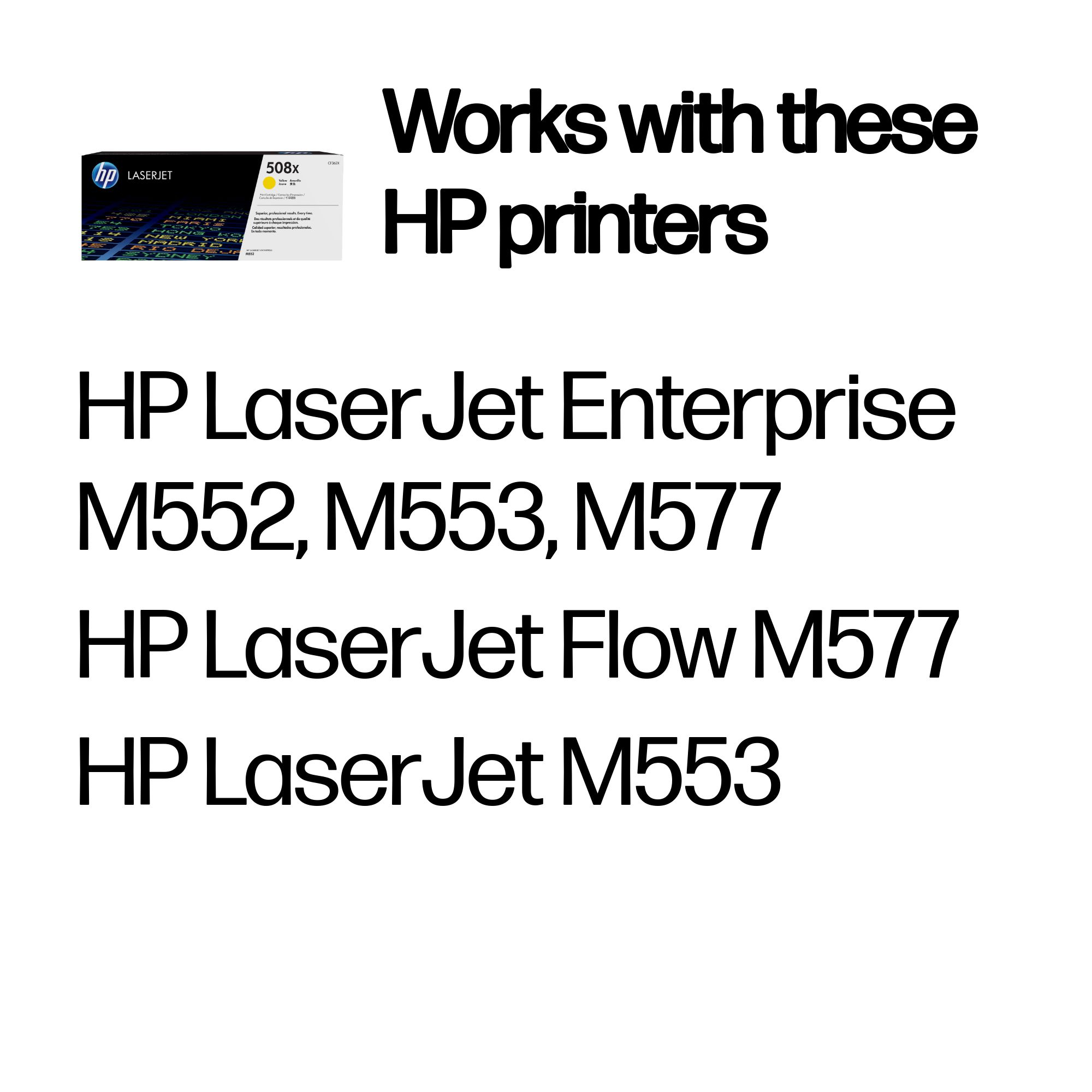 HP CF362X/508X Toner cartridge yellow, 9.500 pages ISO/IEC 19798 for HP CLJ M 552/E 55040