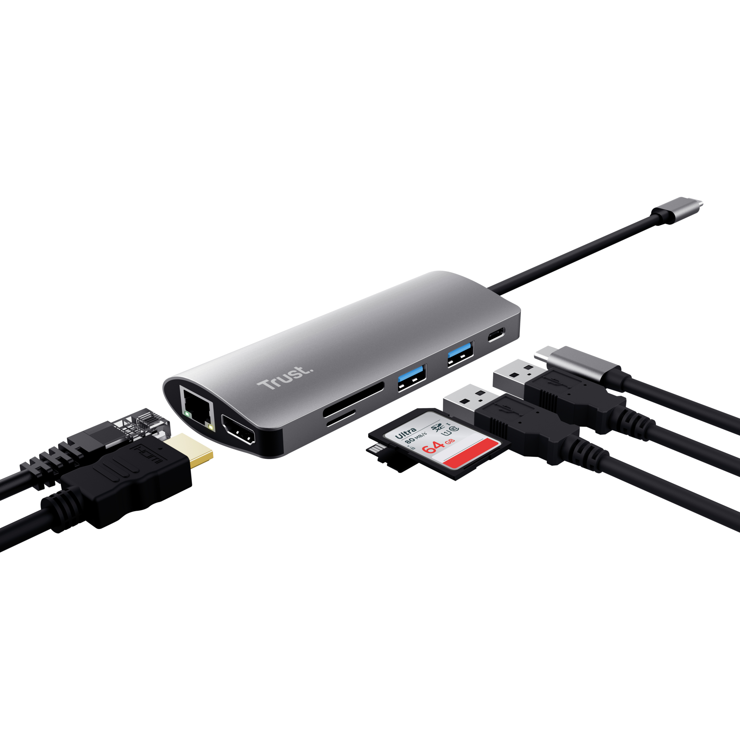 Trust Dalyx interface cards/adapter Internal HDMI, RJ-45, USB 3.2 Gen 1 (3.1 Gen 1)
