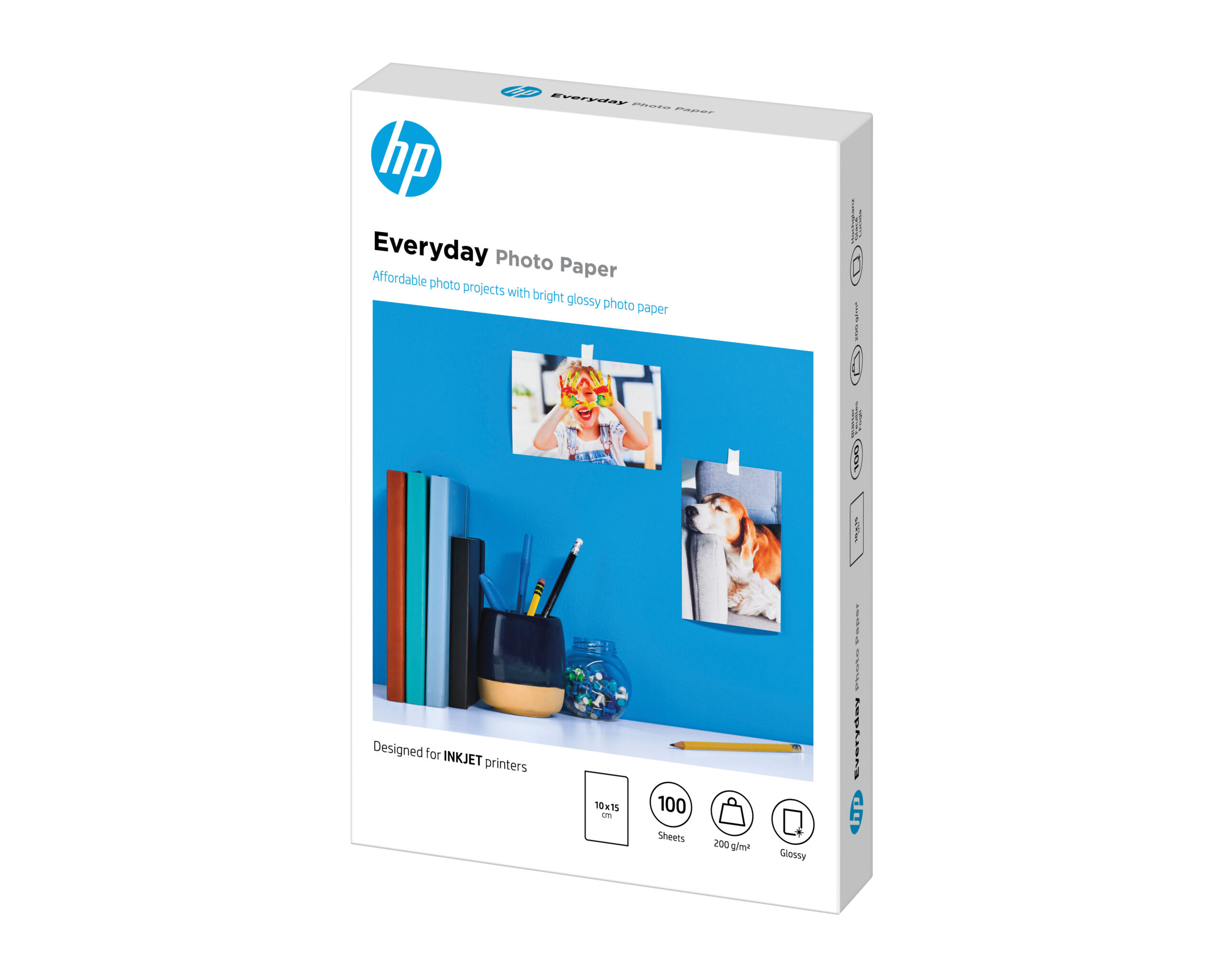 b6d1986bb4ff537fb99d18af1212264ed3fc72d1 HP Everyday Photo Paper Glossy 200 g/m2 10 x 15 cm (101 x 152 mm) 100 sheets