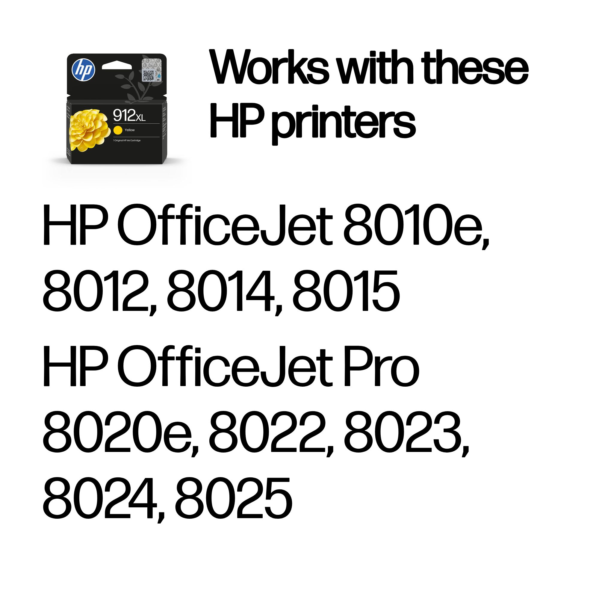 b7232d9386dae23316ec9affbaa8e5eaf6410cfb HP 3YL83AE/912XL Ink cartridge yellow high-capacity, 825 pages 9.9ml for HP OJ Pro 8010/e/8020