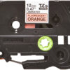 Brother TZE-B31 DirectLabel black on orange Laminat 12mm x 5m for Brother P-Touch TZ 3.5-18mm/6-12mm/6-18mm/6-24mm/6-36mm