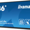 iiyama TE8612MIS-B3AG Signage Display Kiosk design 2.17 m (85.6") LCD Wi-Fi 400 cd/m² 4K Ultra HD Black Touchscreen Built-in processor Android 11 24/7