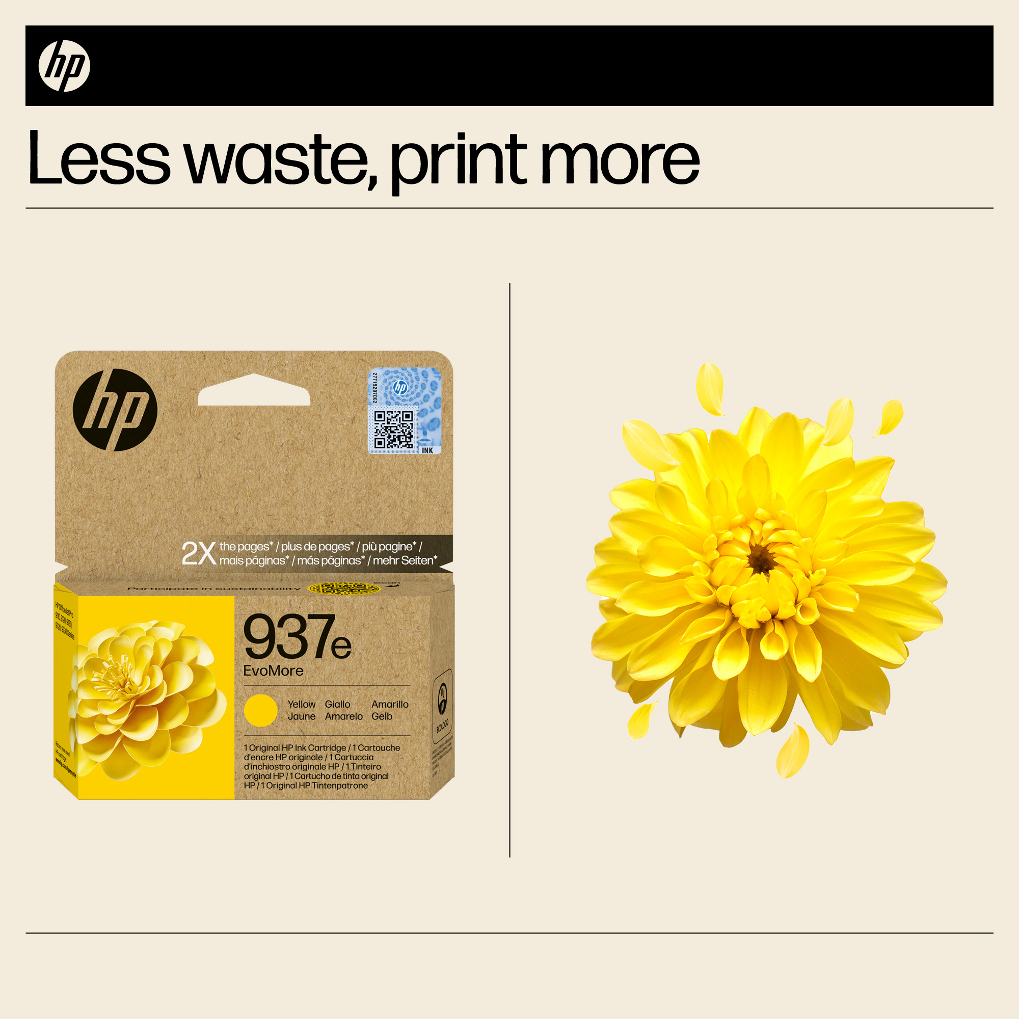 HP 4S6W8NE/937E Printhead cartridge yellow Evomore, 1.650 pages ISO/IEC 19752 for HP OJ Pro 9100/e