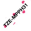 Brother TZ-EMPPH31 DirectLabel black on pink hearts Laminat 12mm x 4m for Brother P-Touch TZ 3.5-18mm/6-12mm/6-18mm/6-24mm/6-36mm