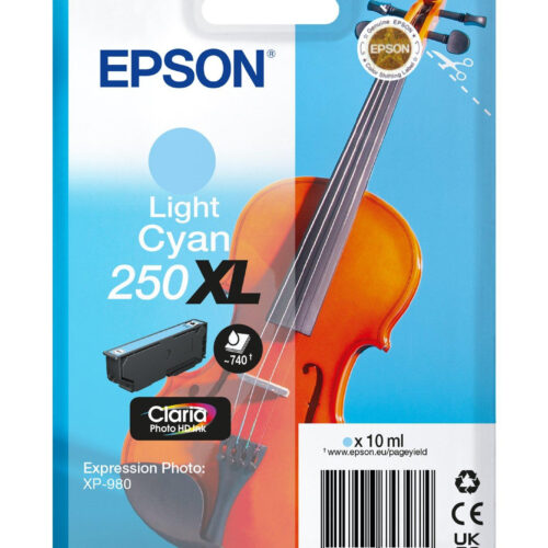 Epson C13T16P54010/250XL Ink cartridge light cyan high-capacity, 740 pages 8.9ml for Epson Expression Photo XP-980