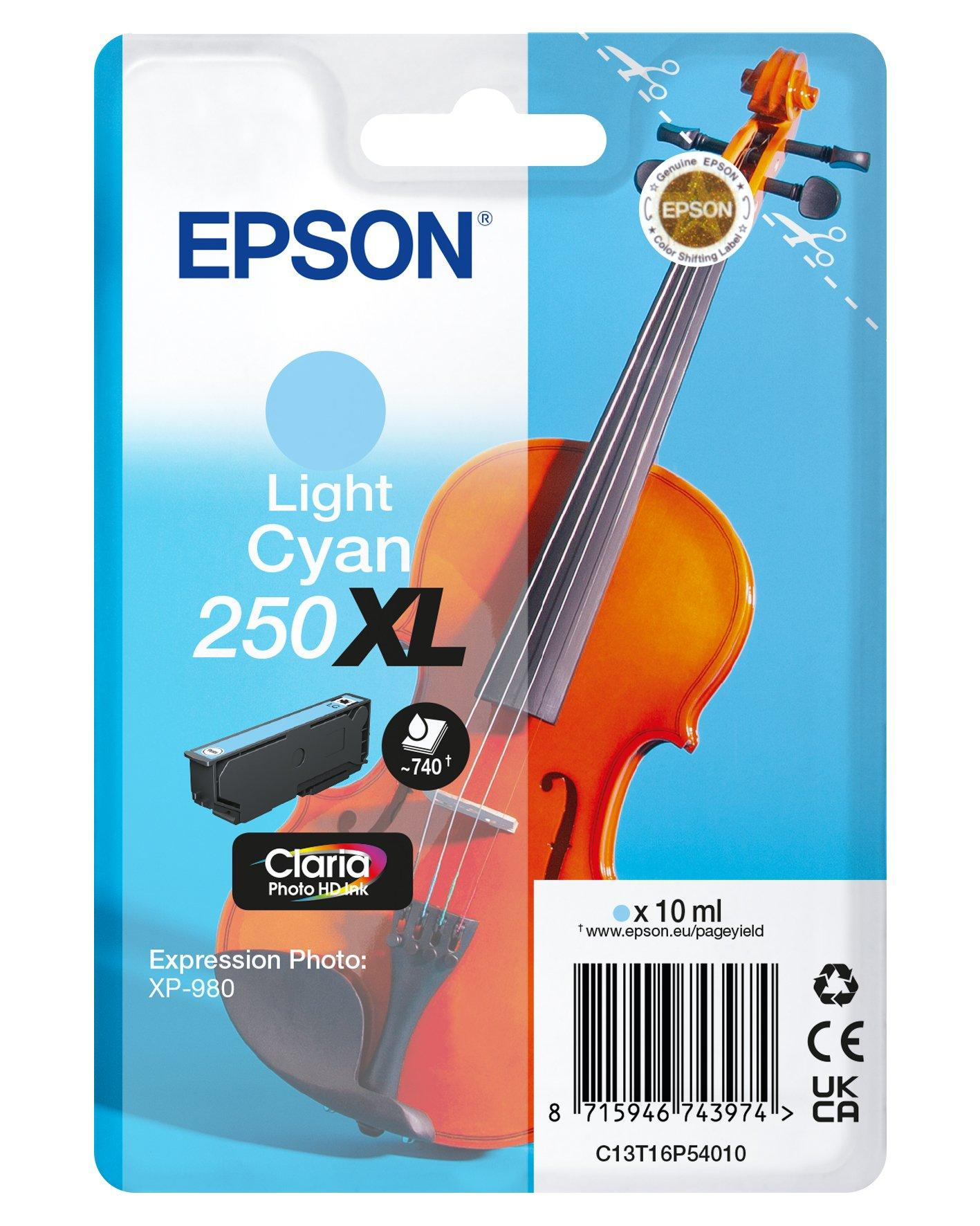 bd1307d1d39eb5600326d71cf1bab01dd5dfbfcd Epson C13T16P54010/250XL Ink cartridge light cyan high-capacity, 740 pages 8.9ml for Epson Expression Photo XP-980