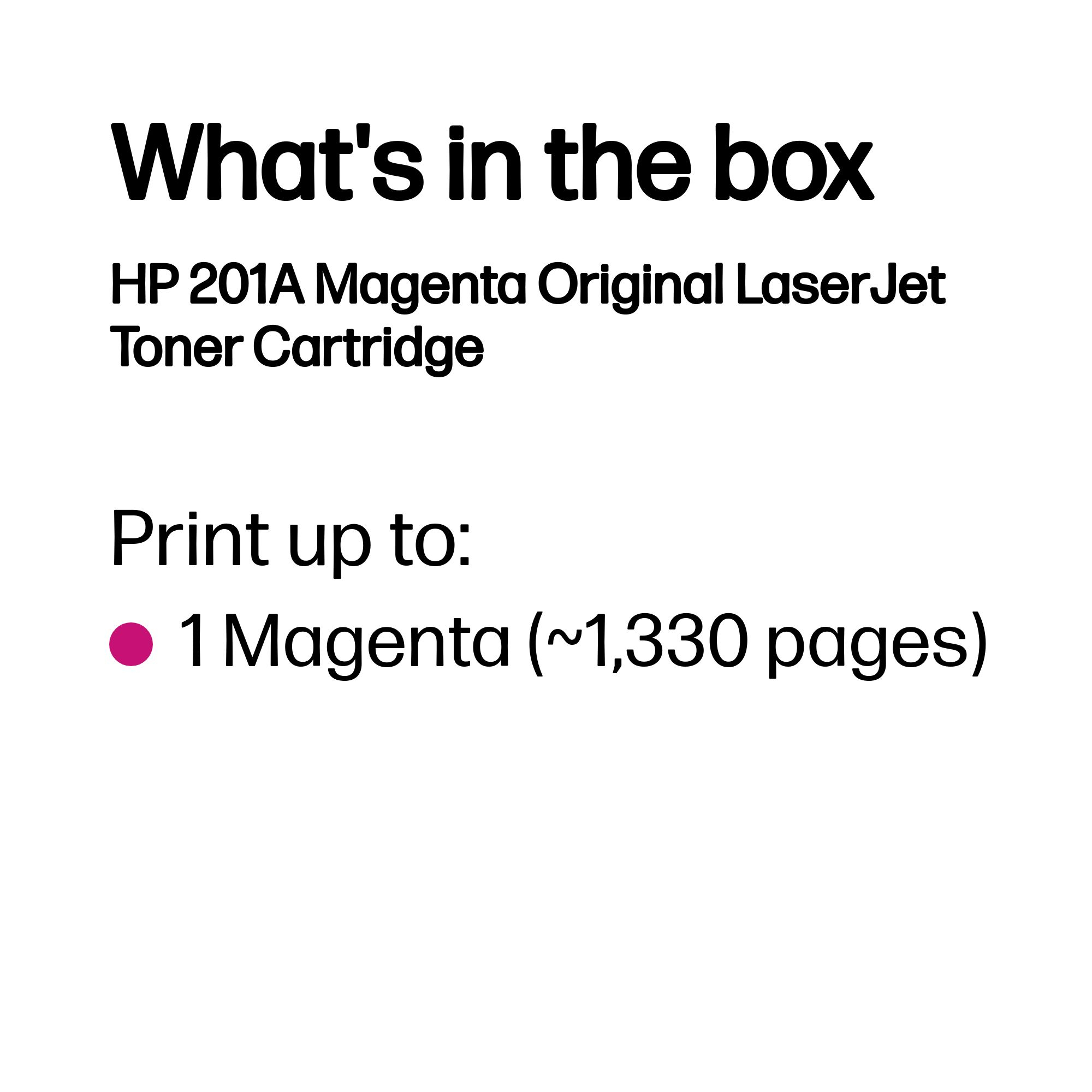 HP CF403A/201A Toner cartridge magenta, 1.330 pages ISO/IEC 19752 for HP Pro M 252