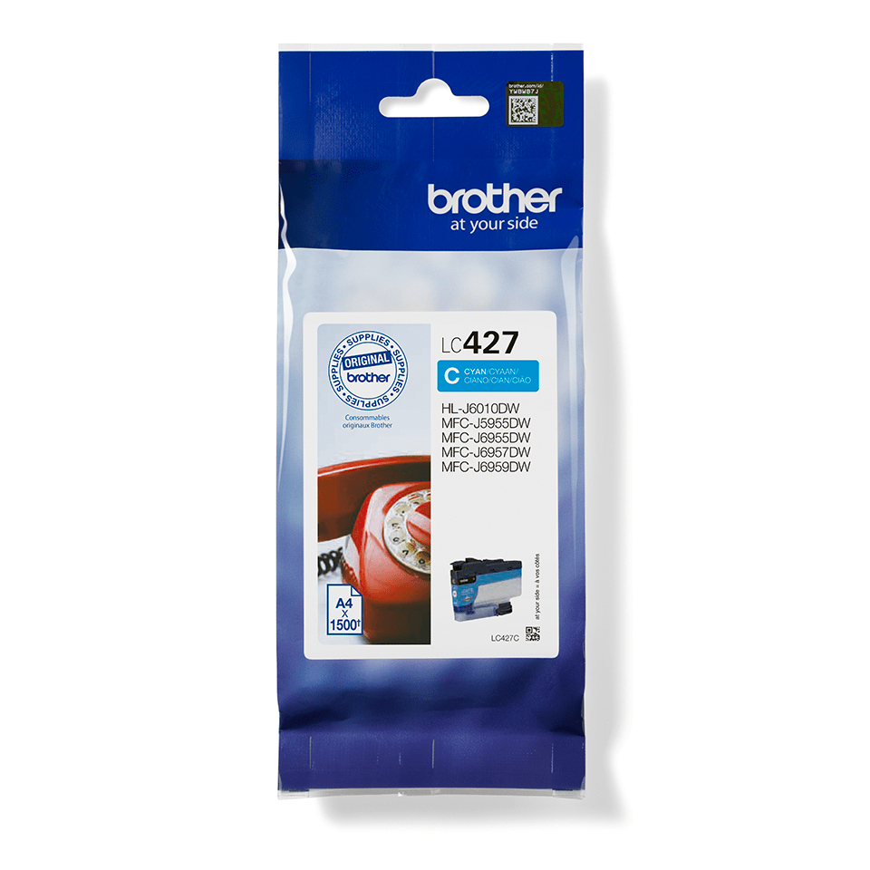 c00ff557c940370137a5a06768af66f6054817db Brother LC-427C Ink cartridge cyan, 1.500 pages ISO/IEC 24711 for Brother MFC-J 5955