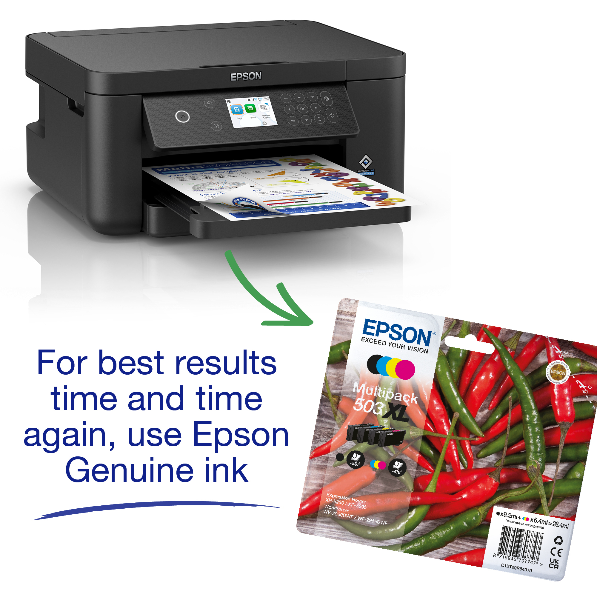 c0d77f835547efbe6d8ea26cce0ee797d999482b Epson Expression Home XP-5200 Inkjet A4 4800 x 1200 DPI 33 ppm Wi-Fi