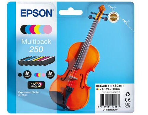Epson C13T16N84010/250 Ink cartridge multi pack Bk,C,M,Y,LC,LM 5,3ml + 3x4,8ml + 2x5,3ml Pack=6 for Epson Expression Photo XP-980