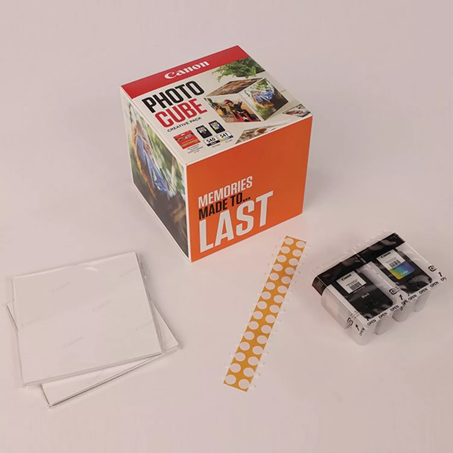c1be254f83900fb7b3414996ab8ec75c Canon 5225B018/PG-540+CL-541 Printhead cartridge multi pack black / color Cube white orange + Photopaper PP-201 13x13cm 40 sheet 180pg+180pg Pack=2 for Canon Pixma MG 2150/MX 370