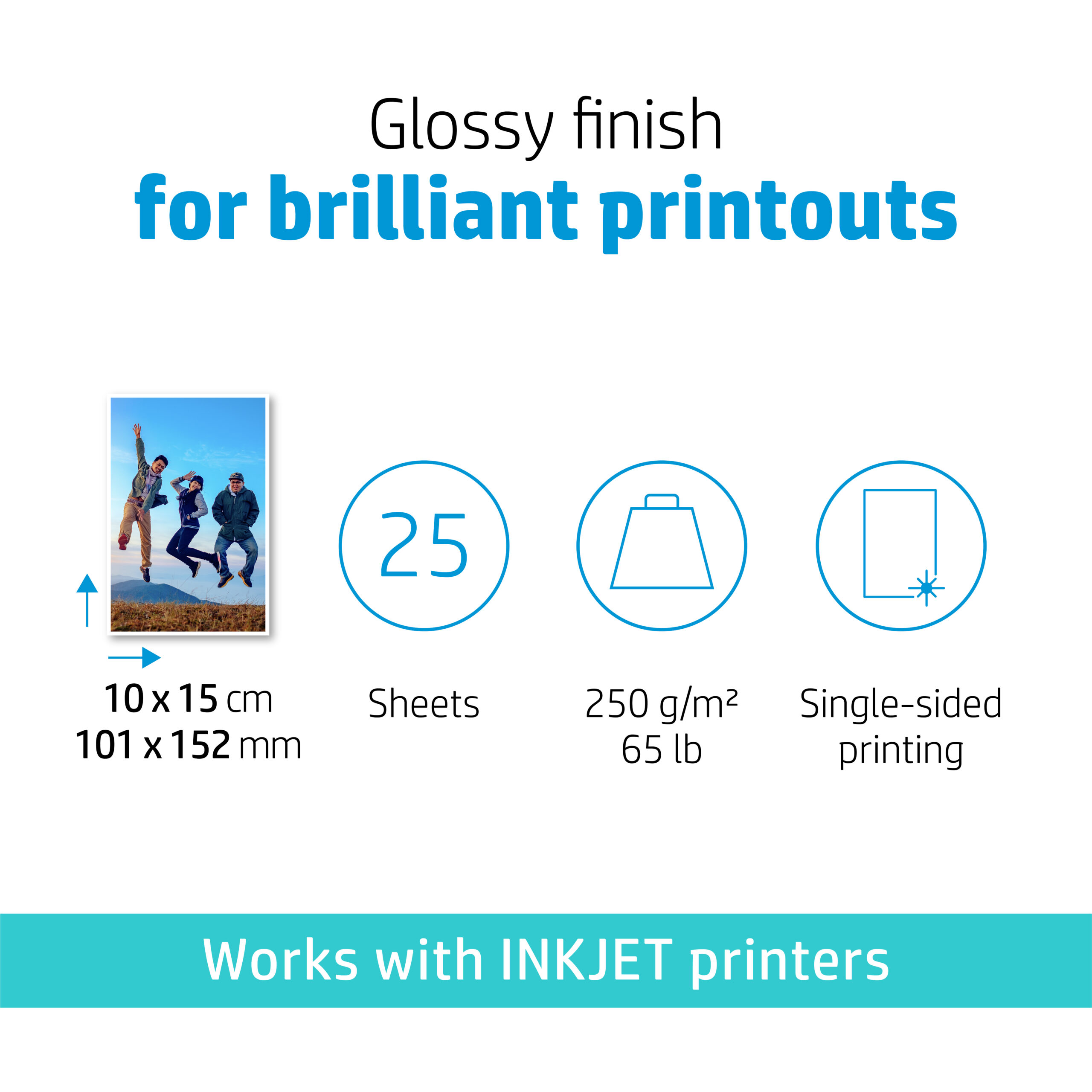 c5d2a3f6180def2ce27950a0cea90974718a6b3a HP Q8691A High-glossy-photopaper 25 sheet 10x15 cm 250g/m² for InkJet