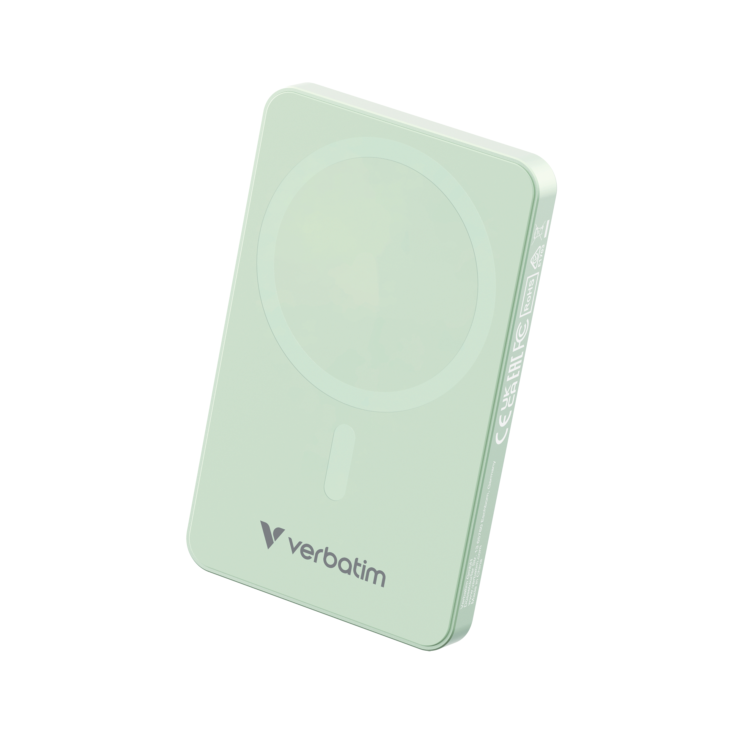 c66c634695e56d1986b4eb969366863380b7238d Verbatim Charge ´n´ Go Essentials Magnetic Wireless Power Bank 5000 mAh Green