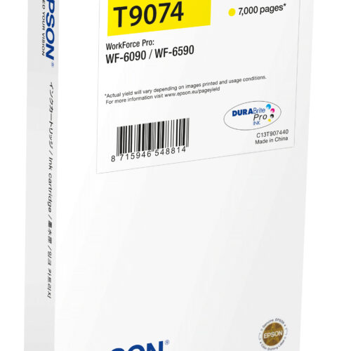 Epson C13T90744N/T9074 Ink cartridge yellow XXL, 7.000 pages ISO/IEC 19752 69ml for Epson WF 6090