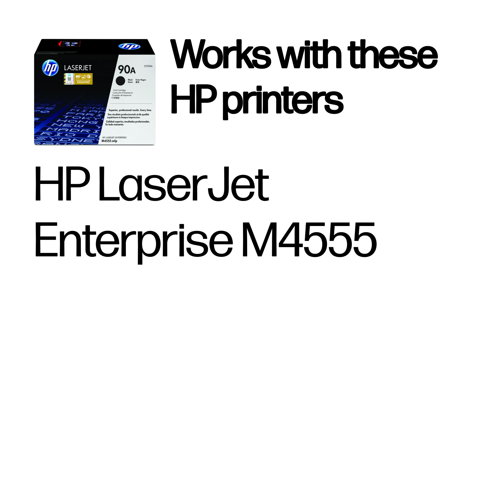 HP CE390A/90A Toner cartridge black, 10.000 pages ISO/IEC 19752 for HP LaserJet M 4555/601/602