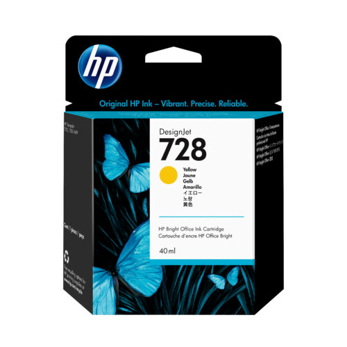 HP F9J61A/728 Ink cartridge yellow 40ml for HP DesignJet T 730