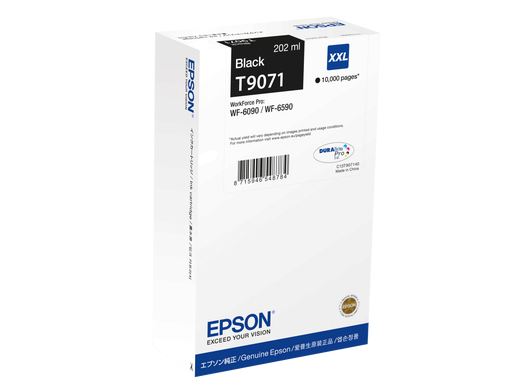 Epson C13T90714N/T9071 Ink cartridge black XXL, 10.000 pages ISO/IEC 19752 202ml for Epson WF 6090