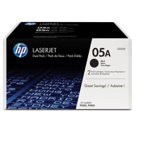 HP CE505D/05A Toner cartridge black twin pack, 2x2.300 pages ISO/IEC 19752 Pack=2 for HP LaserJet P 2035/2055
