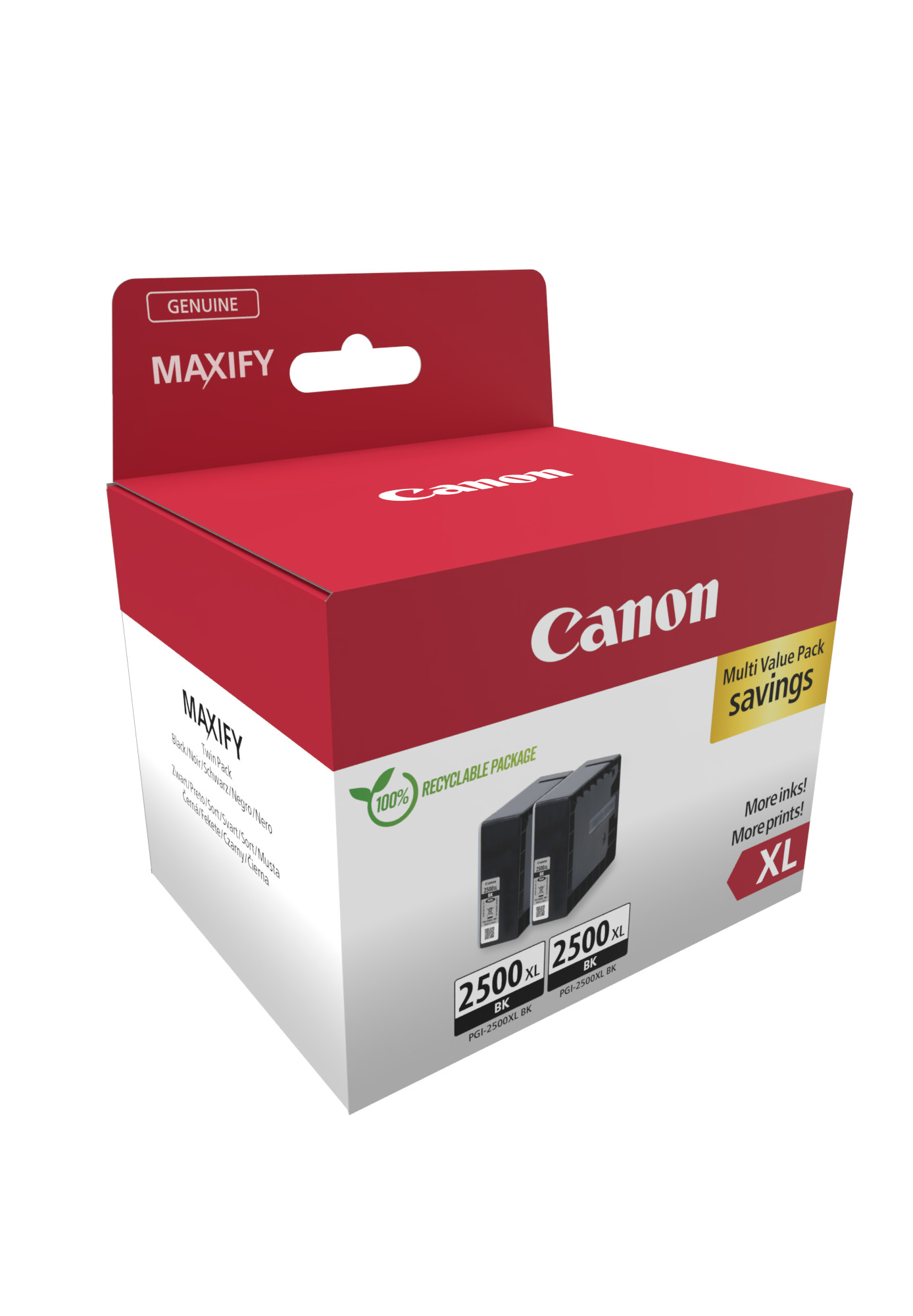 c920c18c0511023757850089de9d32ca Canon 9254B011/PGI-2500XLBK Ink cartridge black twin pack, 2x2.500 pages ISO/IEC 24711 70.9ml Pack=2 for Canon IB 4050