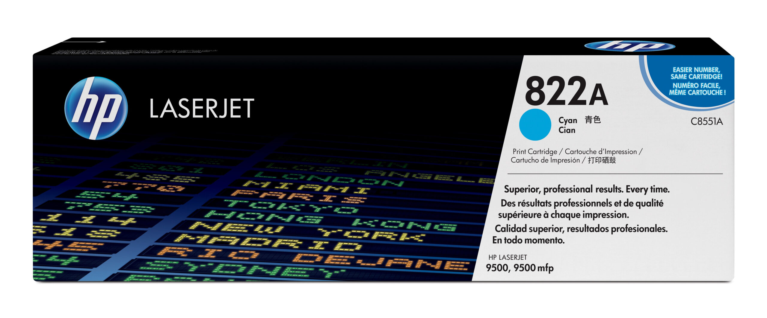 HP C8551A/822A Toner cyan, 25.000 pages/5% for HP Color LaserJet 9500