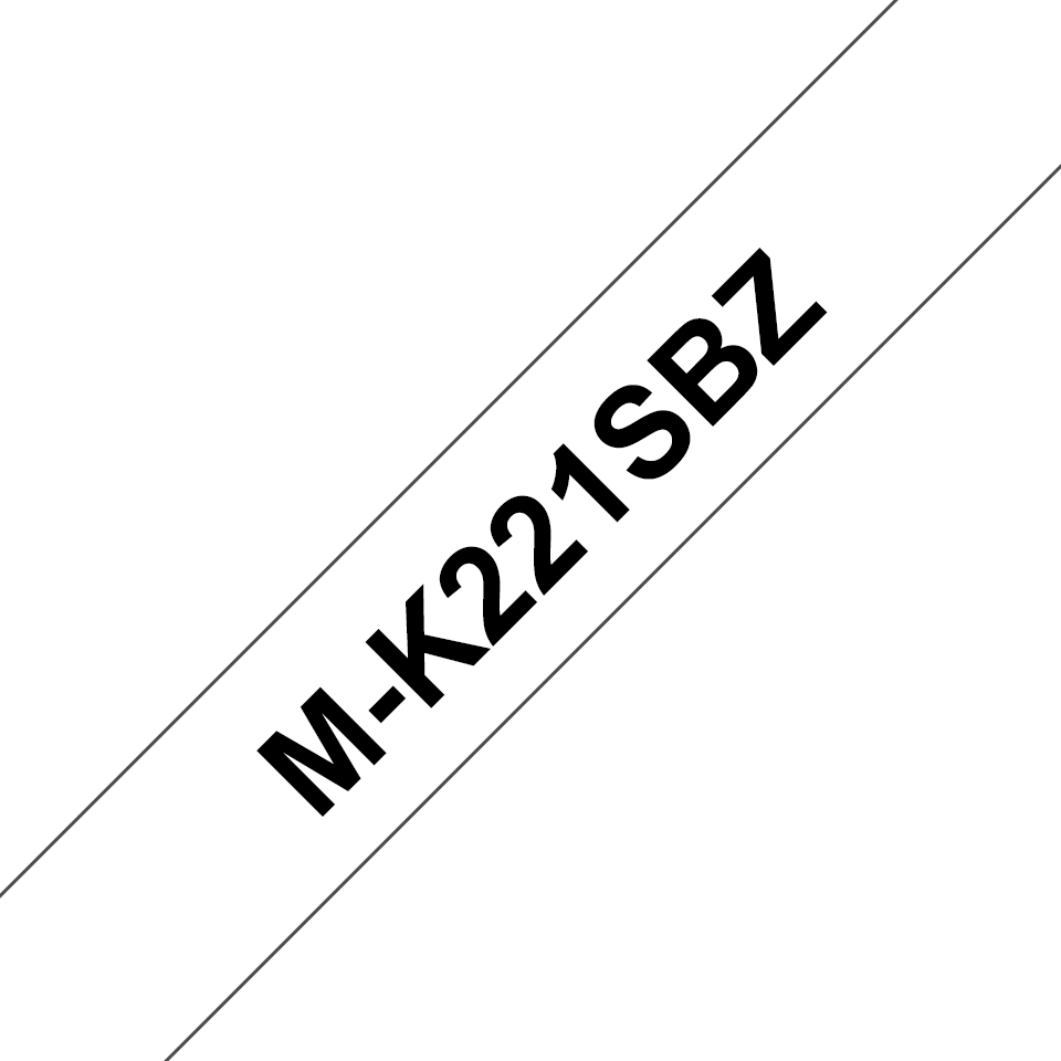 ca23a856c32df8cc5a4b4516fc05c80f88a1b690 Brother MK-221SBZ DirectLabel black on white 9mm x 4m for Brother P-Touch M 9-12mm