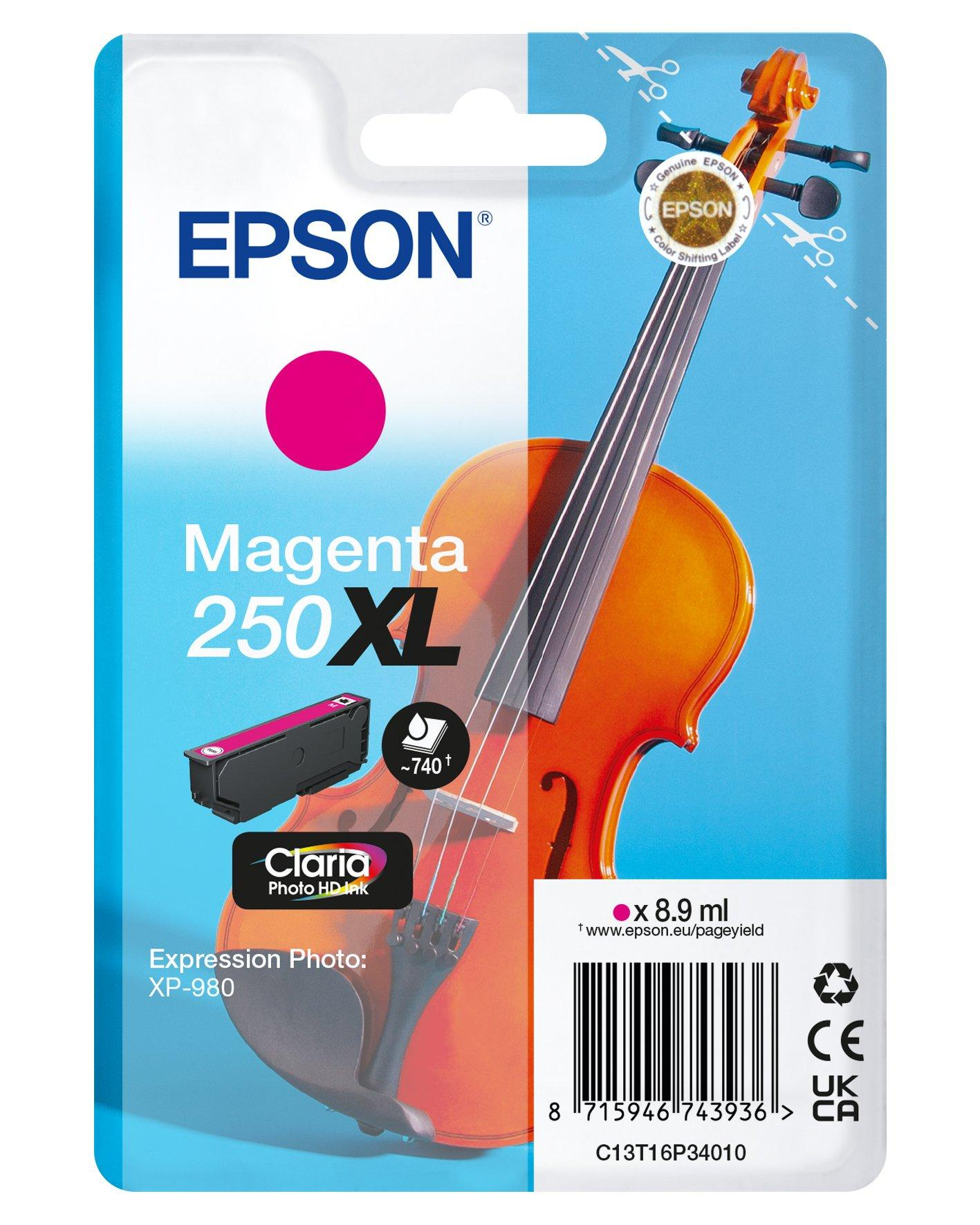 cb0eea0785ad1e8cfe0c96eba2ca764af1405aac Epson C13T16P34010/250XL Ink cartridge magenta high-capacity, 740 pages 8.9ml for Epson Expression Photo XP-980