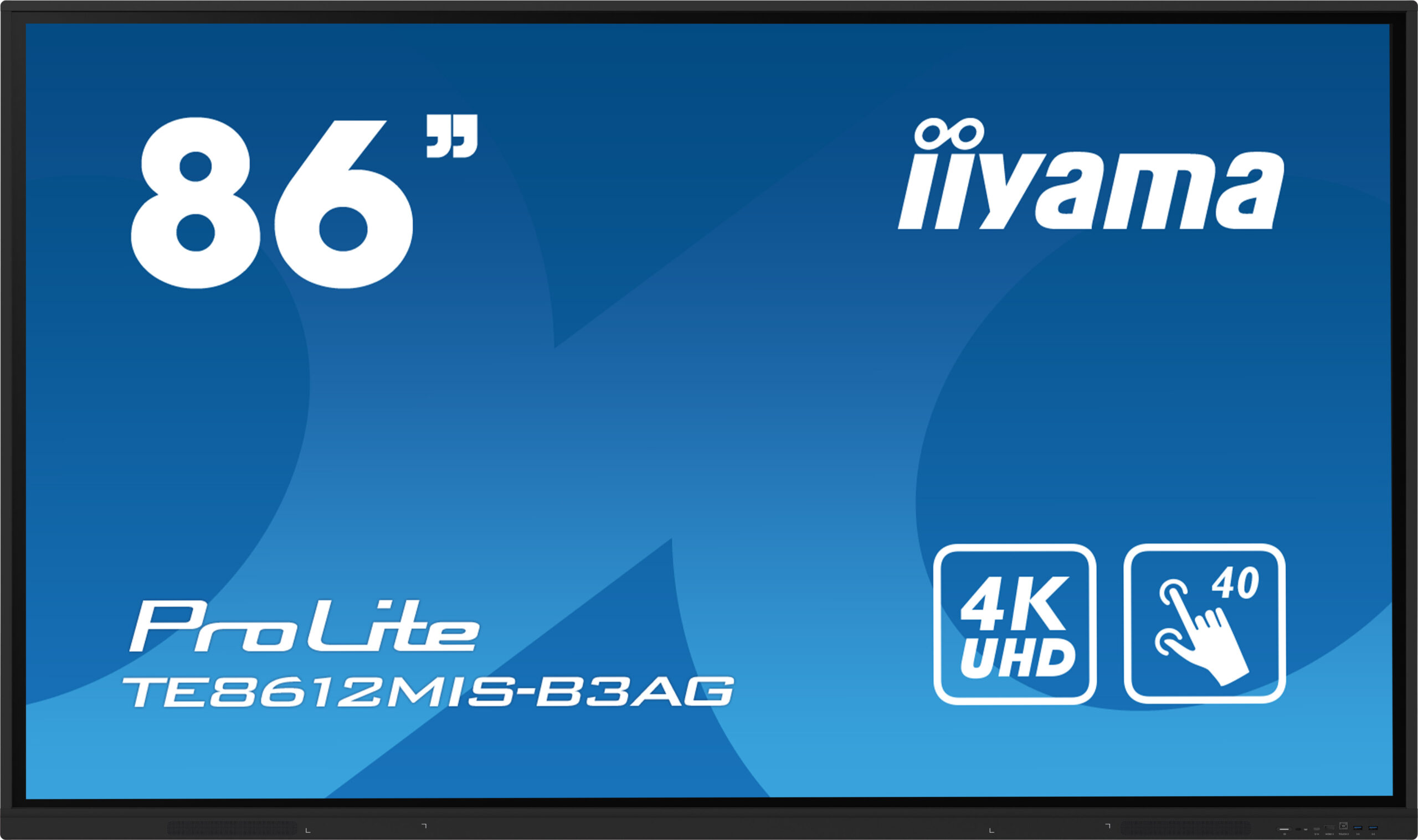 iiyama TE8612MIS-B3AG Signage Display Kiosk design 2.17 m (85.6") LCD Wi-Fi 400 cd/m² 4K Ultra HD Black Touchscreen Built-in processor Android 11 24/7
