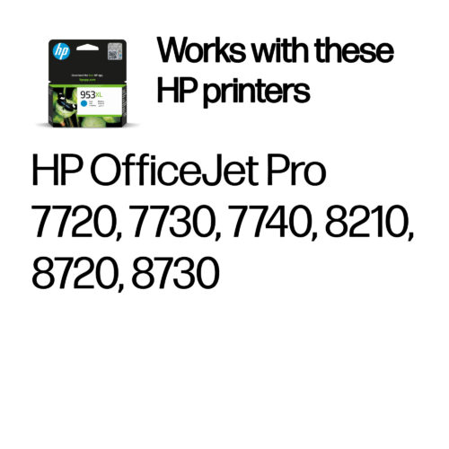 HP F6U16AE/953XL Ink cartridge cyan high-capacity, 1.450 pages 18ml for HP OfficeJet Pro 7700/8210/8710