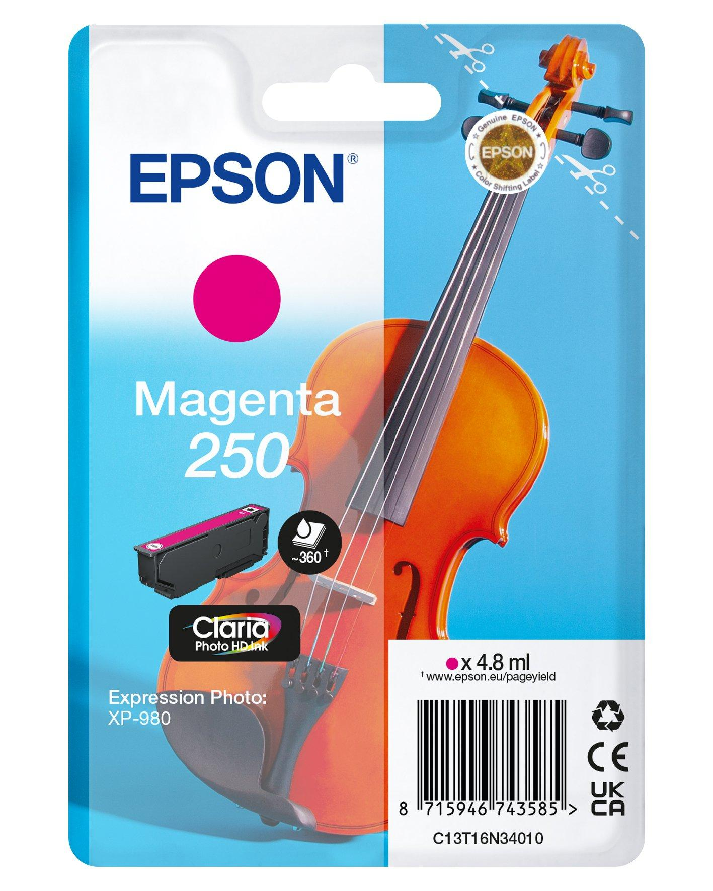 Epson C13T16N34010/250 Ink cartridge magenta, 360 pages 4.8ml for Epson Expression Photo XP-980
