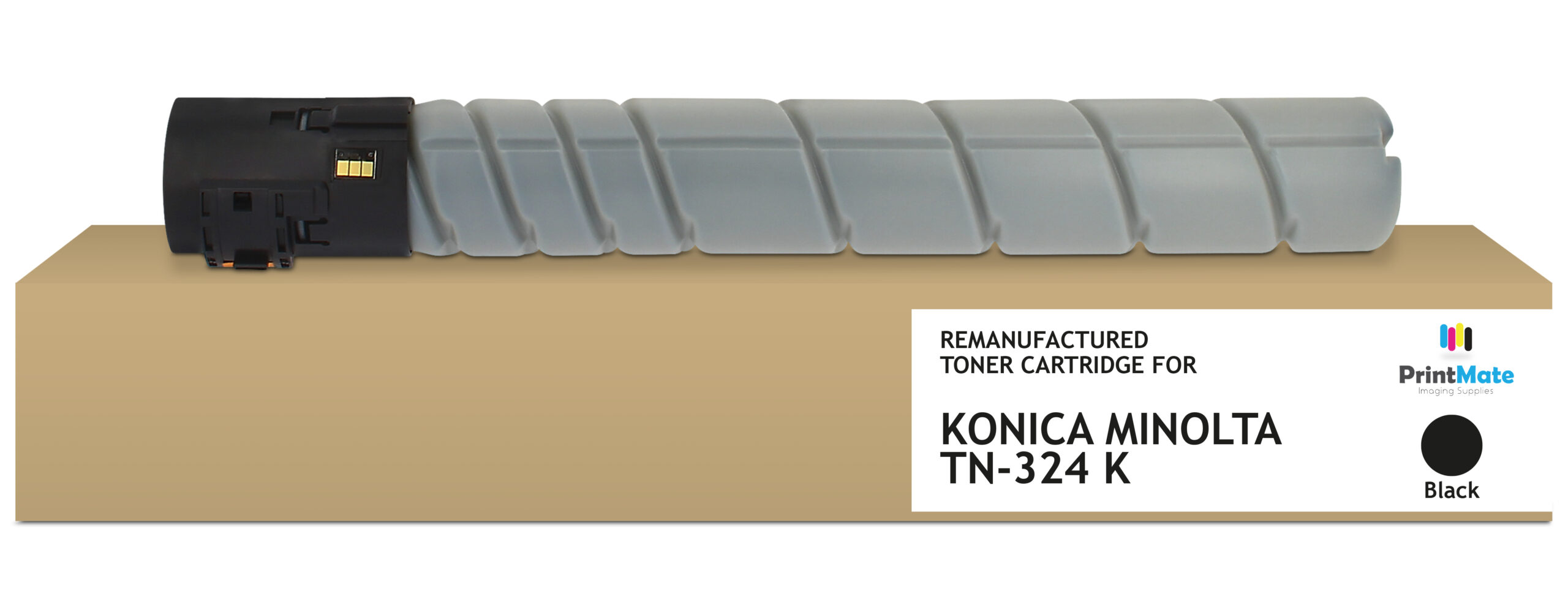PrintMate KONICA MINOLTA TN324K, remanufactured toner, Black 28000p