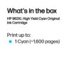 HP 3JA27AE/963XL Ink cartridge cyan high-capacity, 1.600 pages 22.77ml for HP OJ Pro 9010/e/9020/9020 e