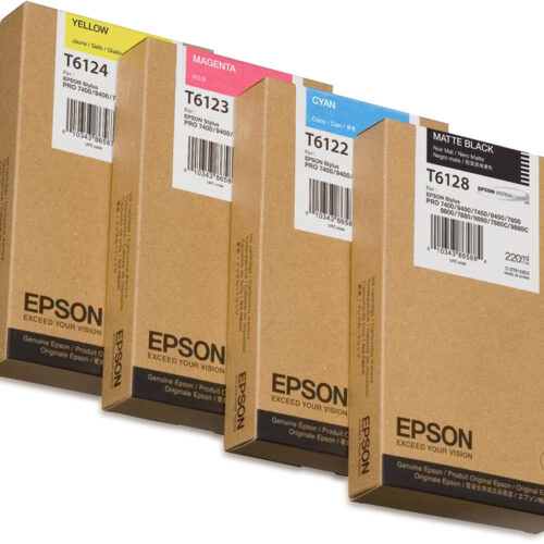 Epson C13T61280N/T6128 Ink cartridge black matt 220ml for Epson Stylus Pro 7400/7450/7800/7880