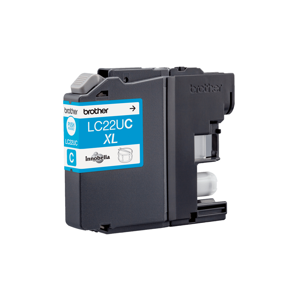 Brother LC-22UC Ink cartridge cyan XL, 1.200 pages ISO/IEC 24711 for Brother DCP-J 785