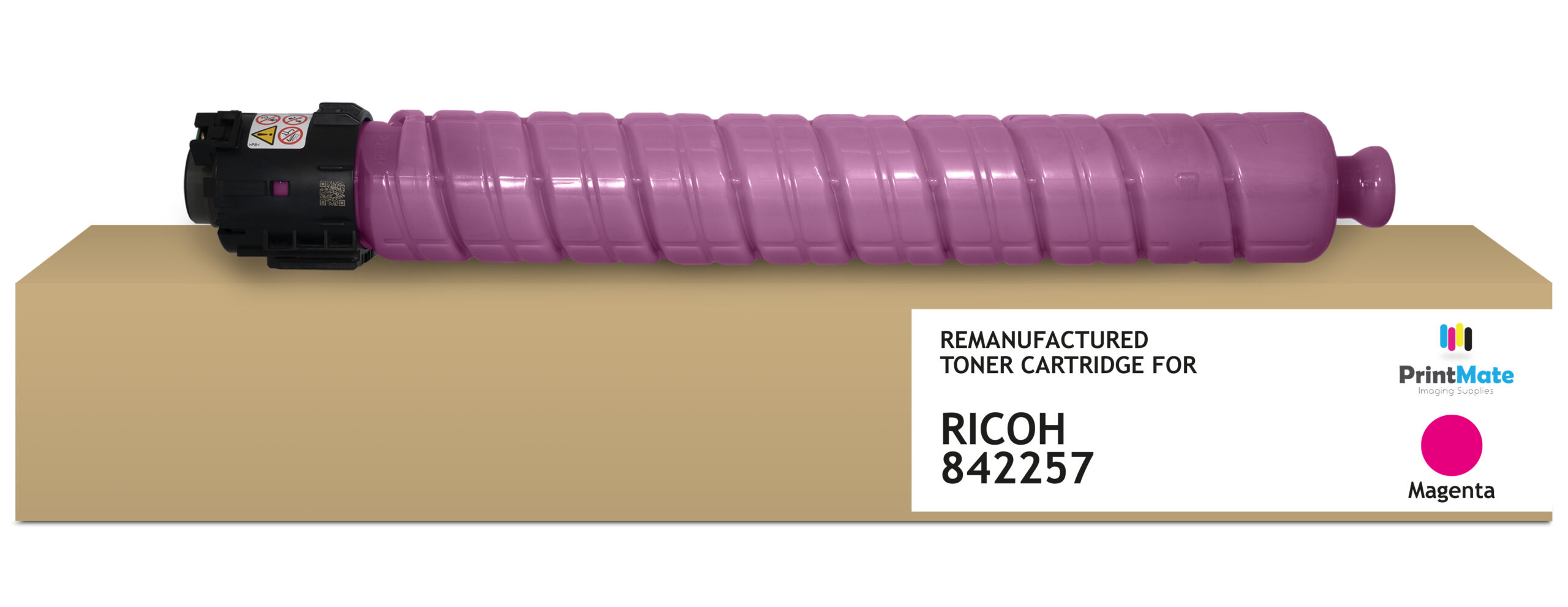 PrintMate RICOH 842257, remanufactured toner, Magenta 19000p