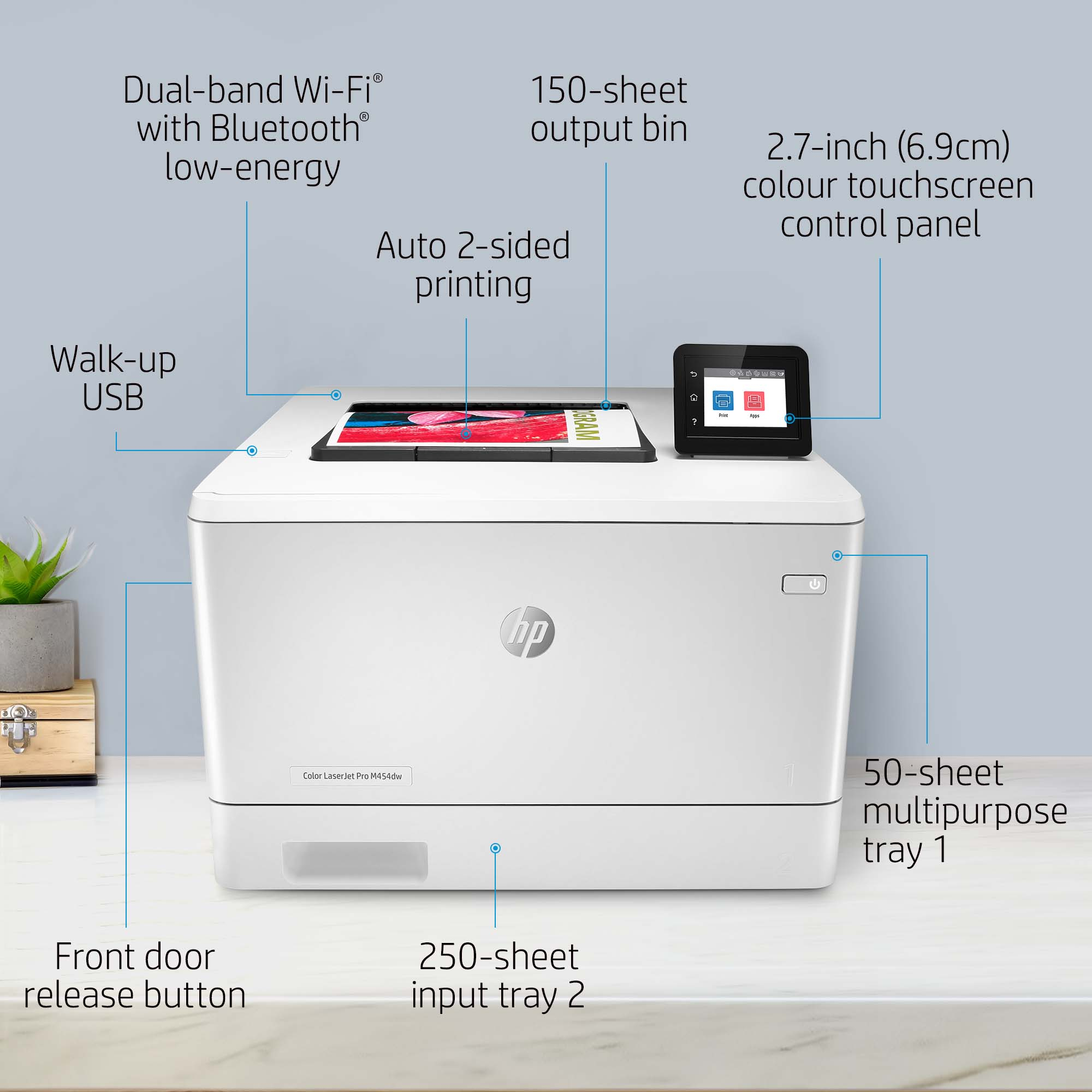 d47b269edb2807c8cc820f51ea2665f1cb8f60b7 HP Color LaserJet Pro MFP M454dw Multifunction Colorlaser (W1Y45A)