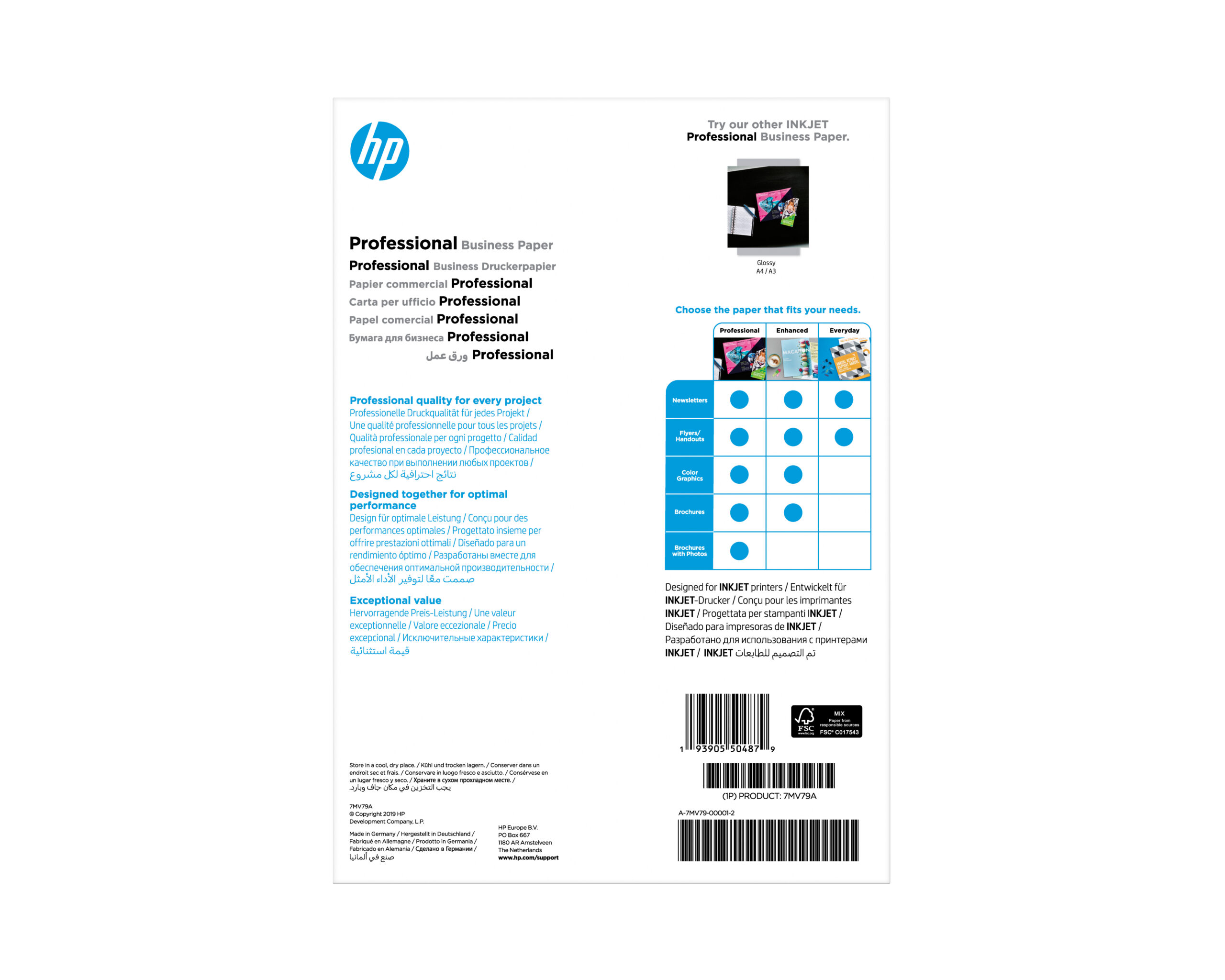 HP Professional Business Paper Matte 180 g/m2 A4 (210 x 297 mm) 150 sheets