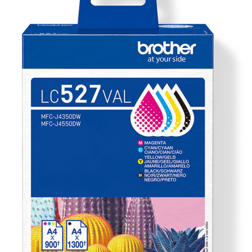 d6f64c2a1845fe5b8ce8d1057fe2c3bdd29d142c Brother LC-527VAL Ink cartridge multi pack Bk,C,M,Y 1200pg + 3x900 pg Pack=4 for Brother MFC-J 4350