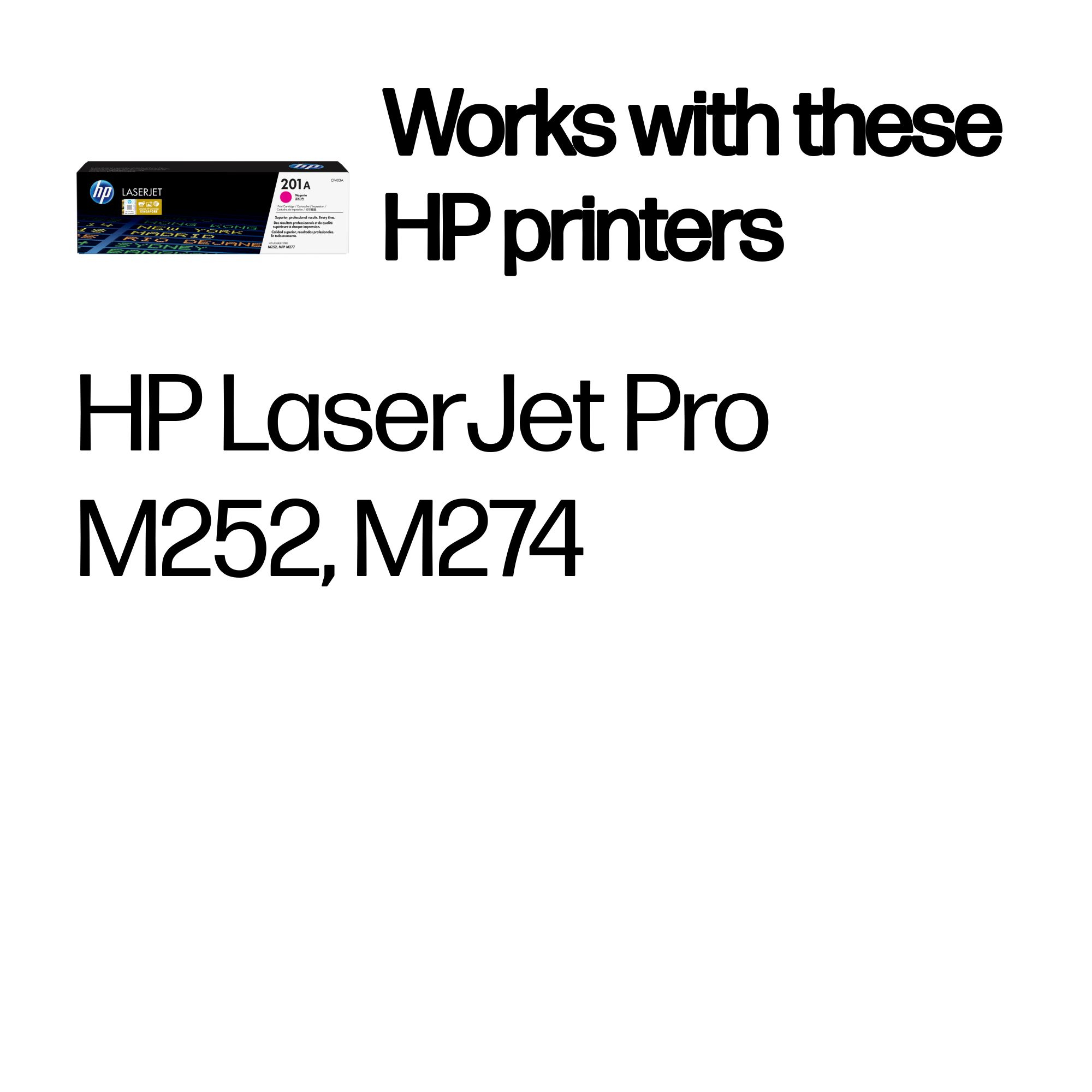 HP CF403A/201A Toner cartridge magenta, 1.330 pages ISO/IEC 19752 for HP Pro M 252
