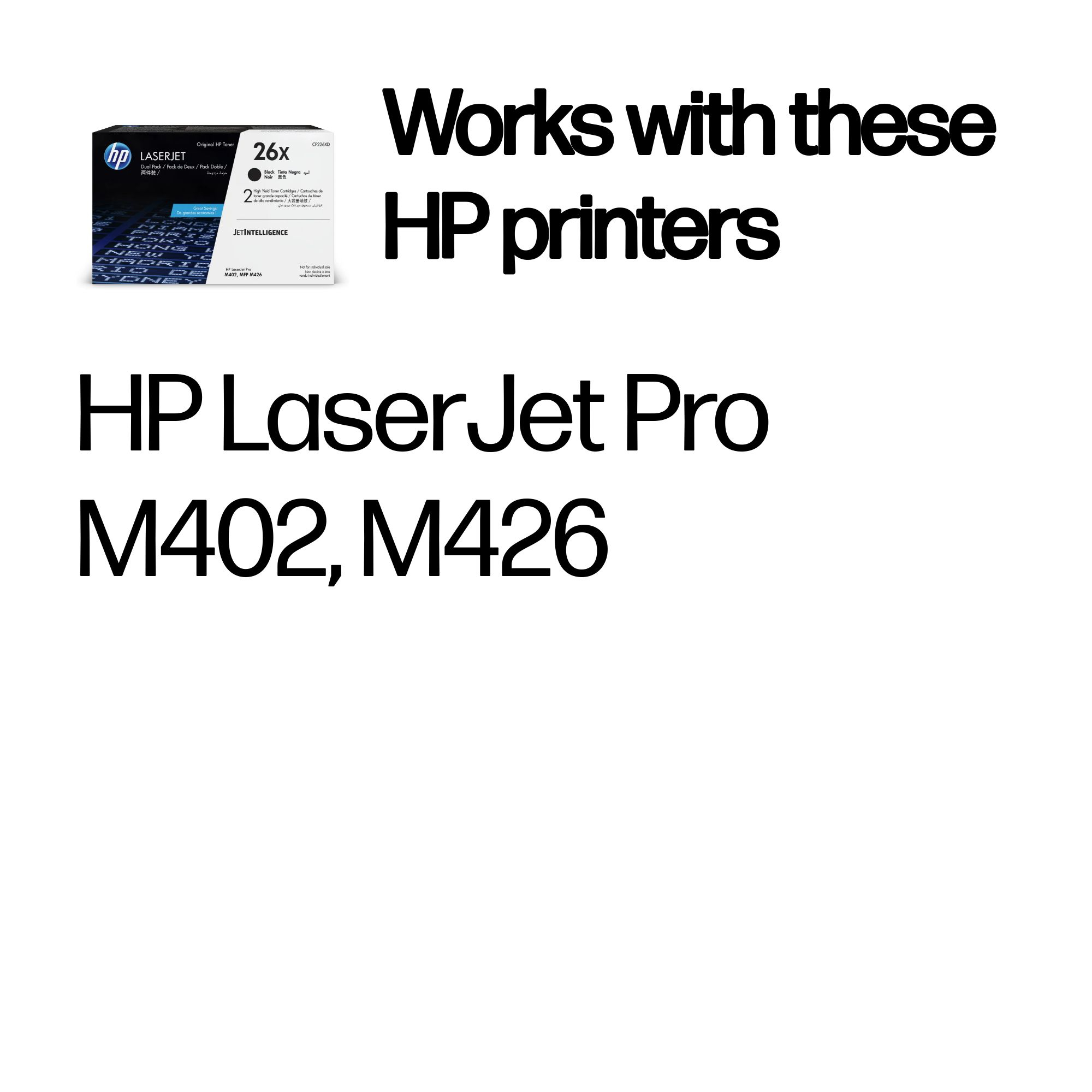 HP CF226XD/26X Toner cartridge high-capacity twin pack, 2x9.000 pages ISO/IEC 19752 Pack=2 for HP LaserJet M 402/e