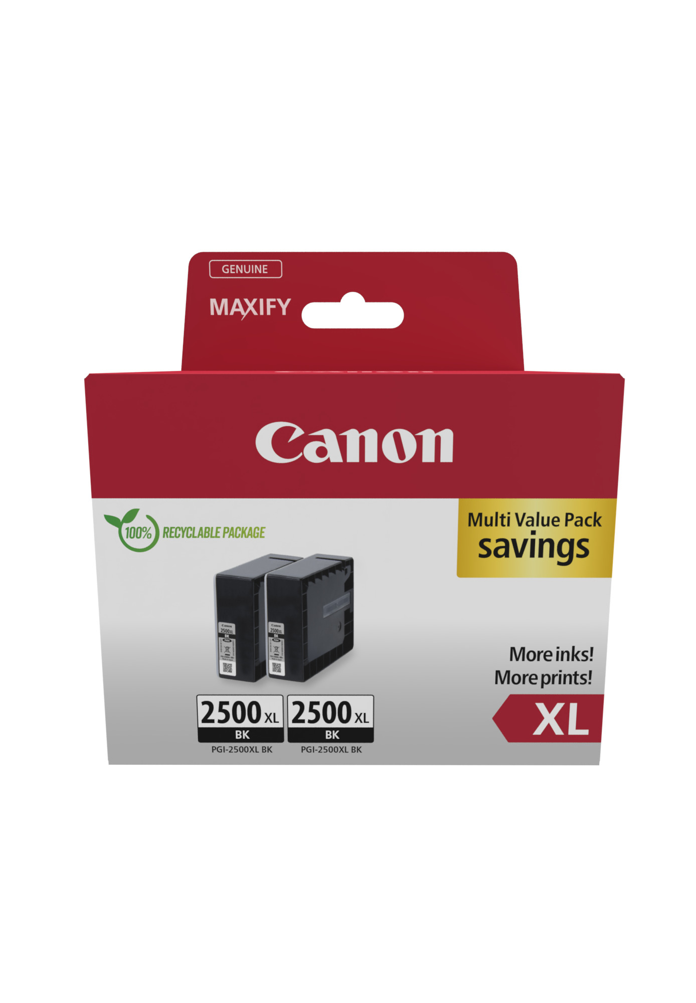 d8141b7d1f81ec90e091ce5899f5bd8b Canon 9254B011/PGI-2500XLBK Ink cartridge black twin pack, 2x2.500 pages ISO/IEC 24711 70.9ml Pack=2 for Canon IB 4050