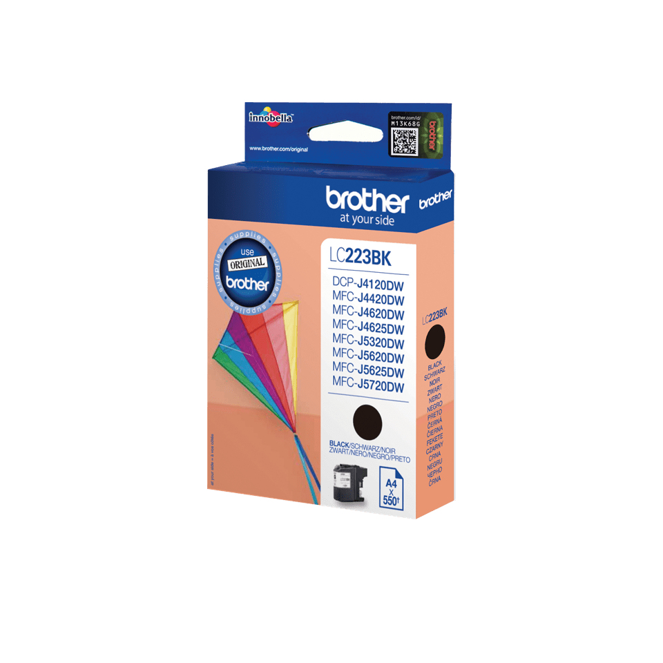 Brother LC-223BK Ink cartridge black, 550 pages ISO/IEC 24711 11.8ml for Brother DCP-J 562/MFC-J 4420/MFC-J 5320