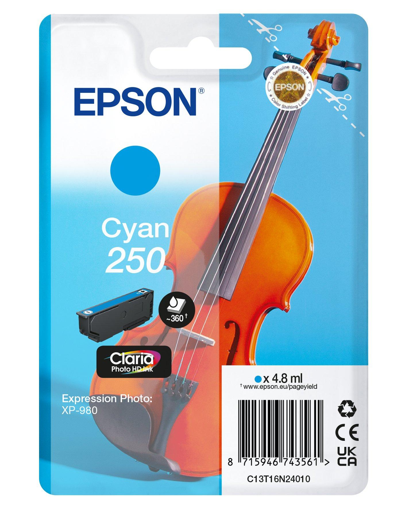 Epson C13T16N24010/250 Ink cartridge cyan, 360 pages 4.8ml for Epson Expression Photo XP-980