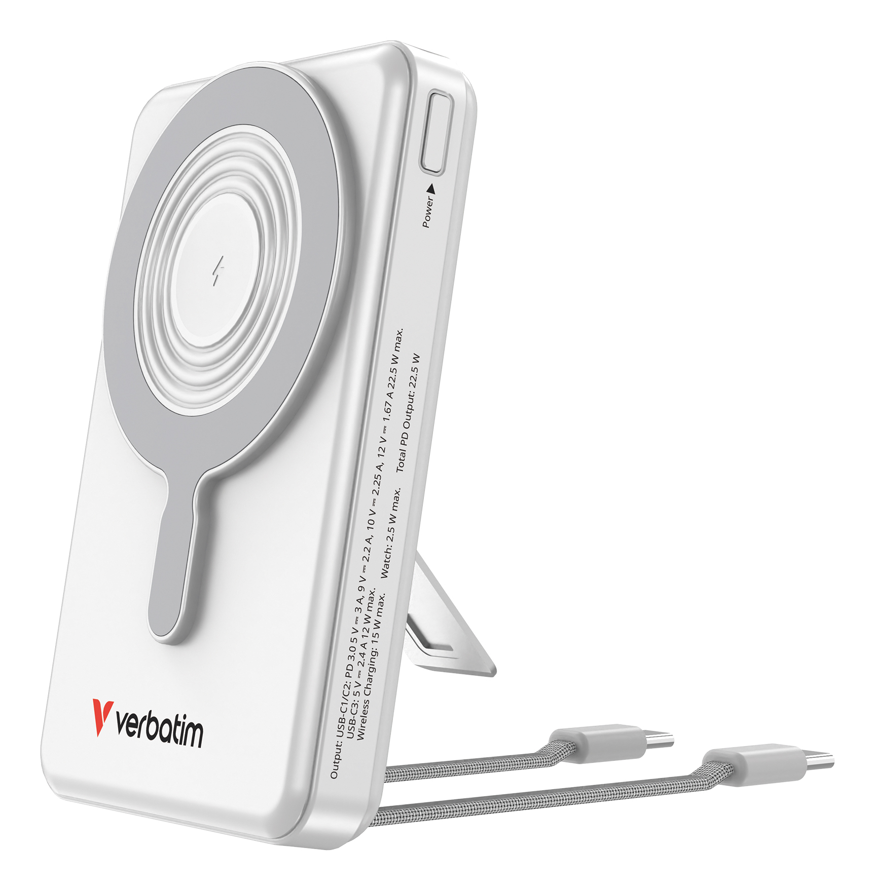 db50bbc9e353d1766fa85dceab77989742af6b50 Verbatim Charge´n´Go 2C & Display Power Bank 10000 mAh Silver