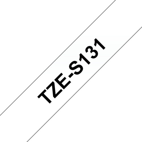Brother TZE-131 DirectLabel black on Transparent Laminat 12mm x 8m for Brother P-Touch TZ 3.5-18mm/6-12mm/6-18mm/6-24mm/6-36mm